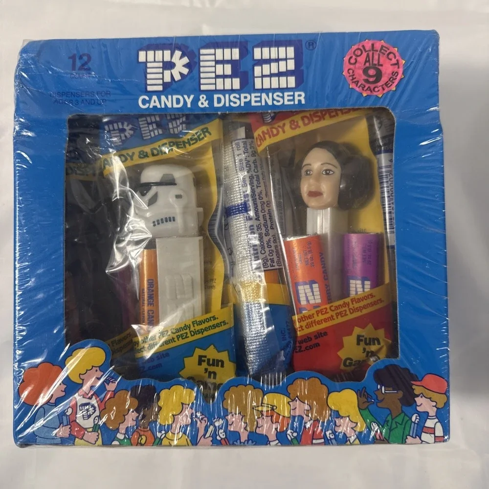 Star Wars PEZ Candy Dispensers Sealed Box #353 Counter Display 12‎ Count Vintage